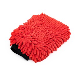 Stoner Car Care 95300 Premium Microfiber Knobby Car Wash Mitt Scratch Free Lint Free, Red
