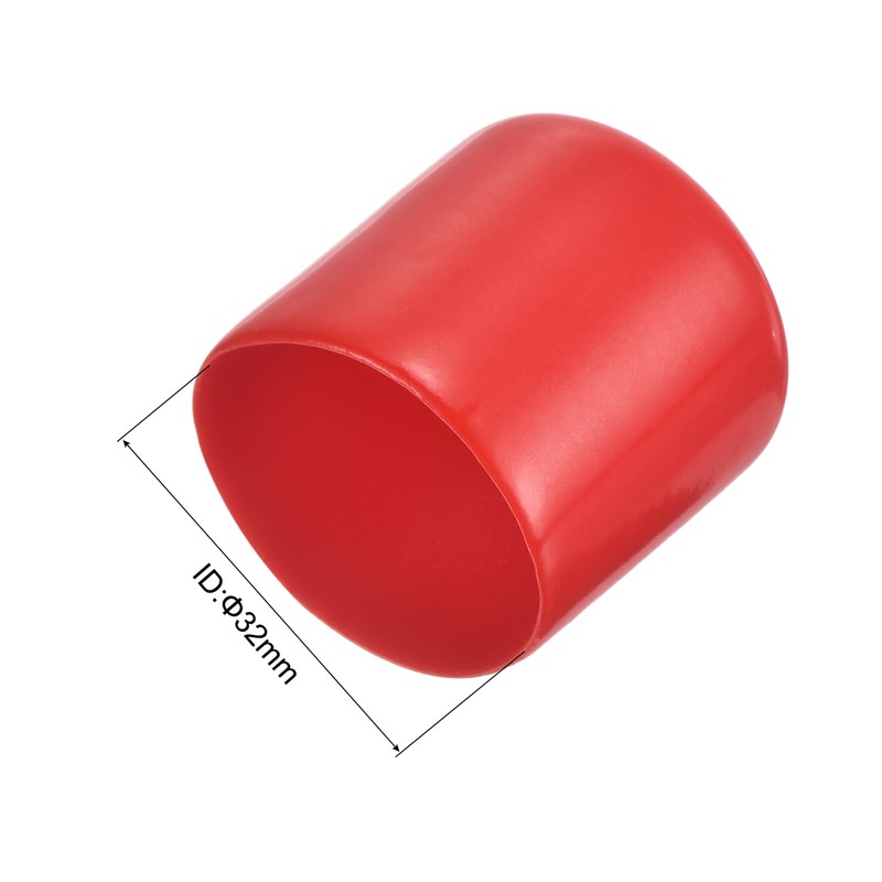 sourcing map 4pcs Rubber End Caps 1 1/4"(32mm) ID Vinyl