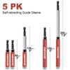 Geinxurn 5 PCS Drive Guide with Self Retracting Sleeve, Mixed