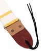 Guitar Strap Stylish Stripe Pattern Thickened Cotton Leather Adjustable Guitar