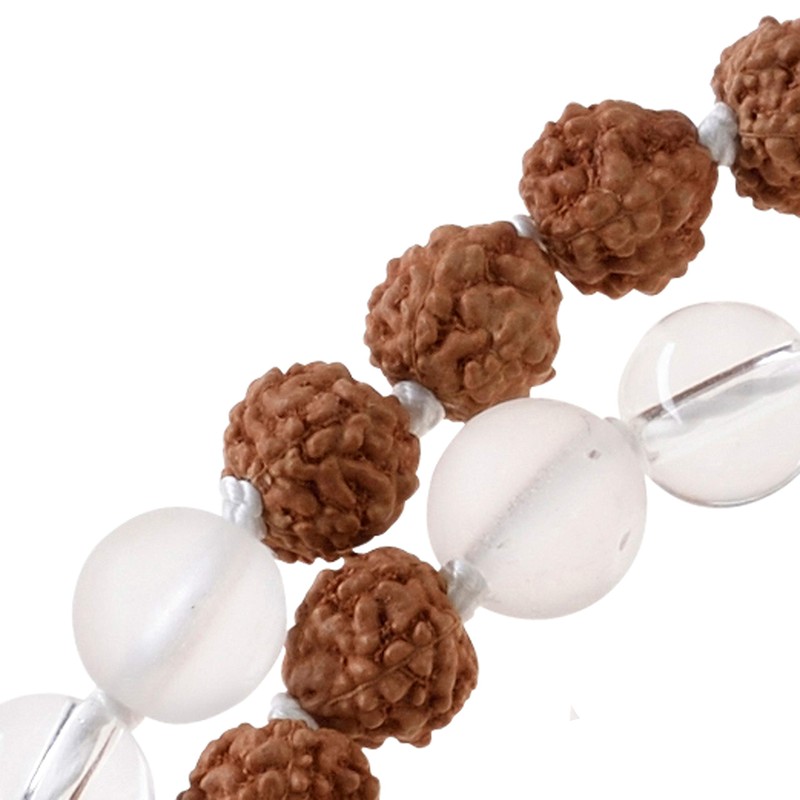 Mala Gemstone Necklace Rock Crystal (Clarity)