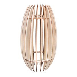 Rayher 62901505 Lampshade Construction Kit with Interlocking Parts, Scandi Design Wood Building Set, 22 Slot-Together Pieces, Natural, 20x20x35cm
