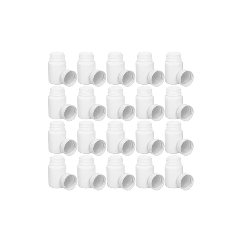 Healvian Pastillero 50 Frascos De Pastillas De Plástico Vacíos Con