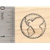 RubberHedgehog  Planet Earth Rubber Stamp, World, Globe, Small D25135 WM
