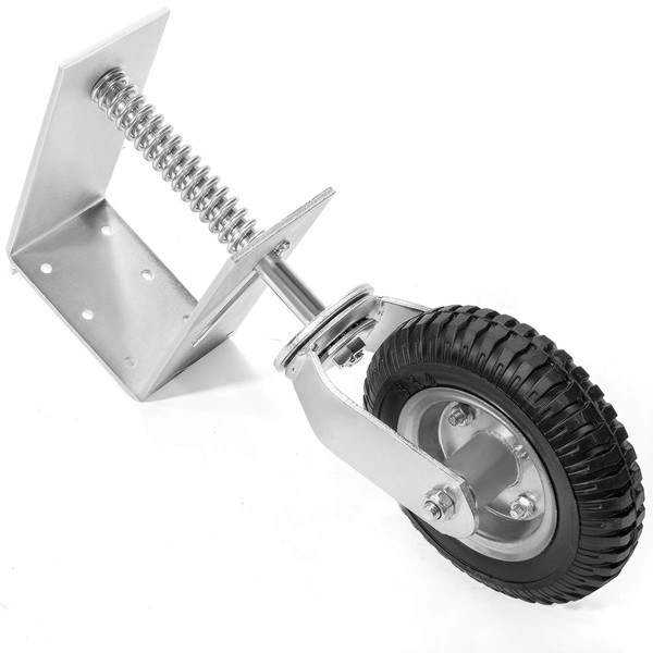 Stark Universal 8" Flat-Free Tire Gate Wheel Suspension Spring-Loaded Wood