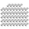 Fyearfly 50 Sets Fly Clips 3pcs/set Fly Clips Black Metal
