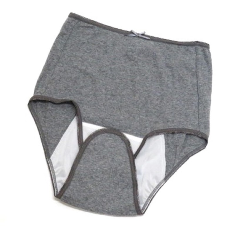Modde La Casa Postpartum Panties, 100% Cotton, Plain, Gray