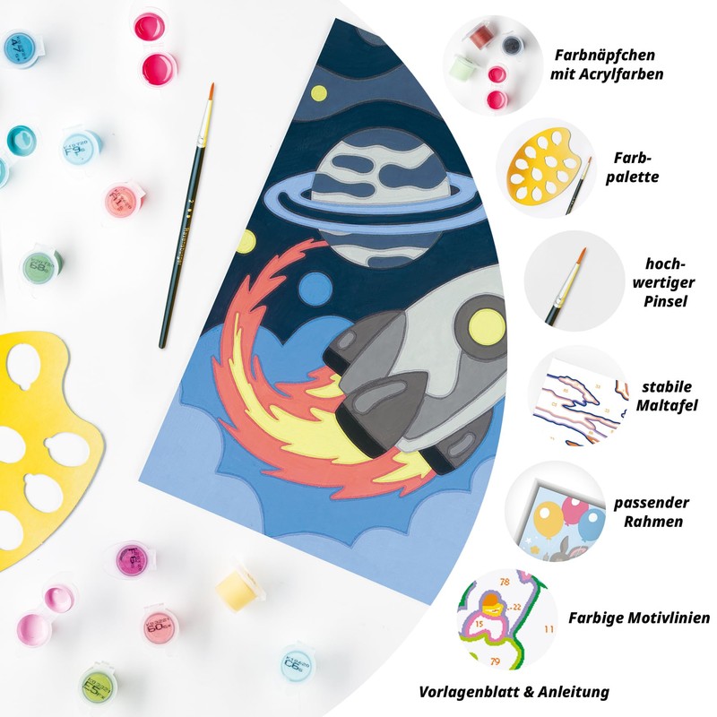 Ravensburger Paint by Numbers 20292 - Space Adventure Children from