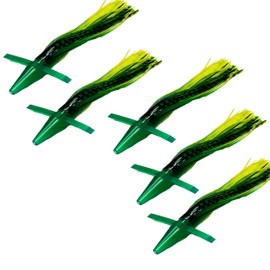 Lobo Lures 9" Soft Head Teaser Bait Bird Trolling Lure Double Skirted (5 Pack)