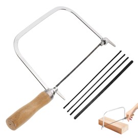 Housoutil Engraving Saw Coping, 1 Set Woodworking Coping Saw with 5 Replacement Blades, Mini Fret Cutters for Mini Wire See DIY Engraving Wood Plastic Pvc Aluminum Cutting and Outdoor Use