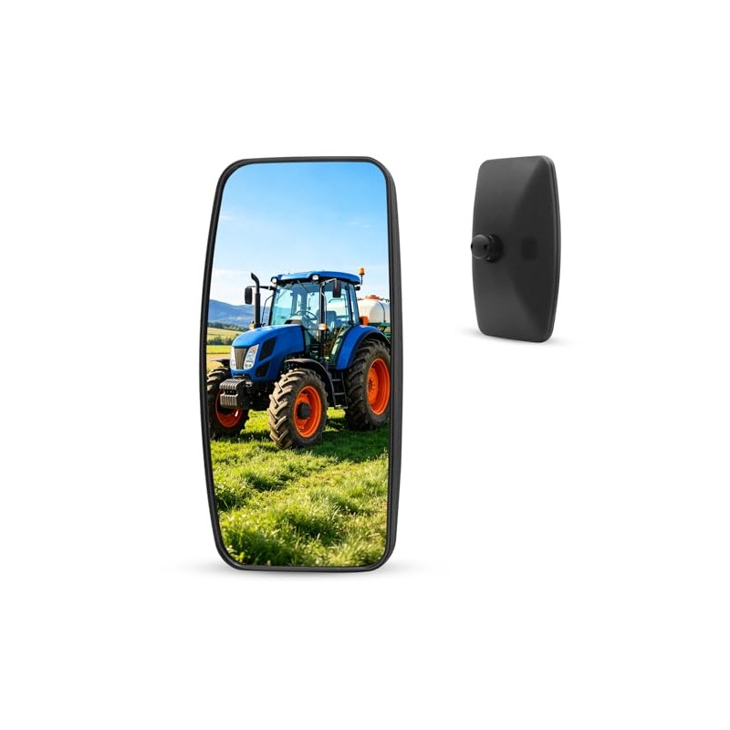 Forklift Rearview Mirror Square HD Wide-Angle Tractor Mirror Convex Auxiliary