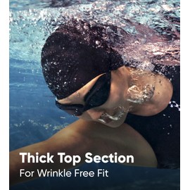 Speedo Unisex Aqua V Racing Swimming Cap | Racewear, Black, One Size