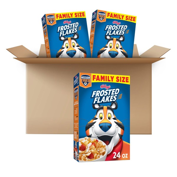 Kellogg's Frosted Flakes Breakfast Cereal, Kids Cereal, Family Breakfast, Family