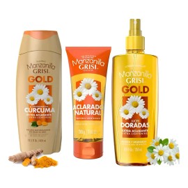 Grisi Gold Extra Aclarante Manzanilla Shampoo + Loción + Gel