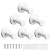 Vanloory Bath Towel Hooks, 6 Pack Round Coat Hooks, Sturdy