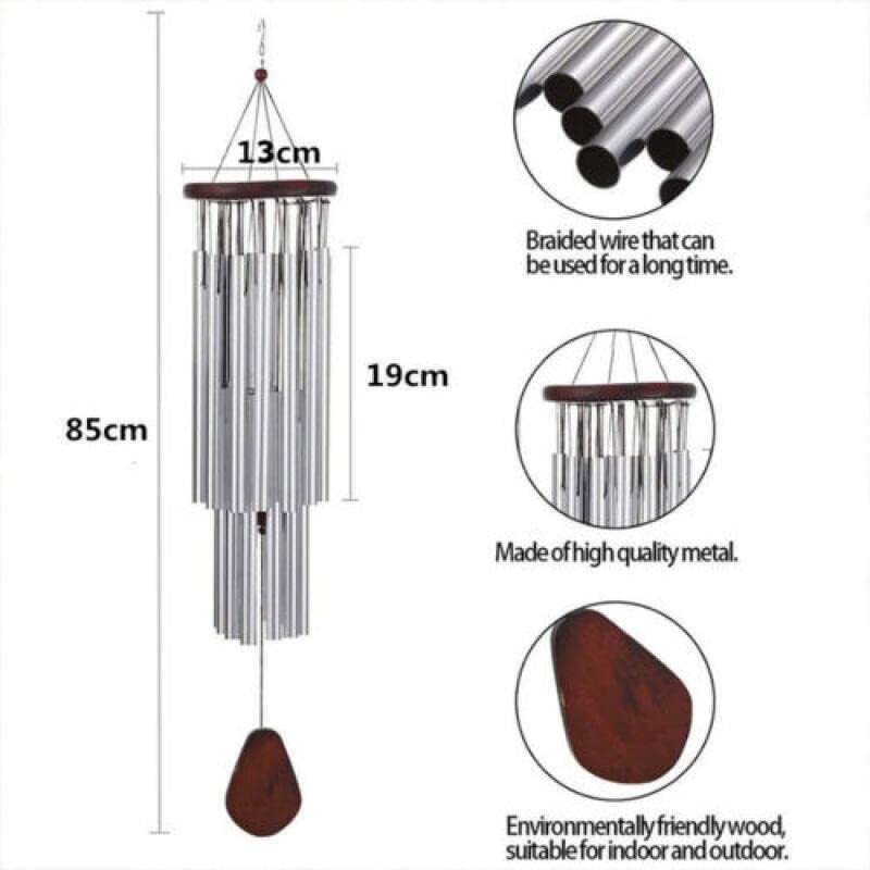 AIMALL Large Deep Tone Windchime Chapel Bell Wind Chimes Outdoor