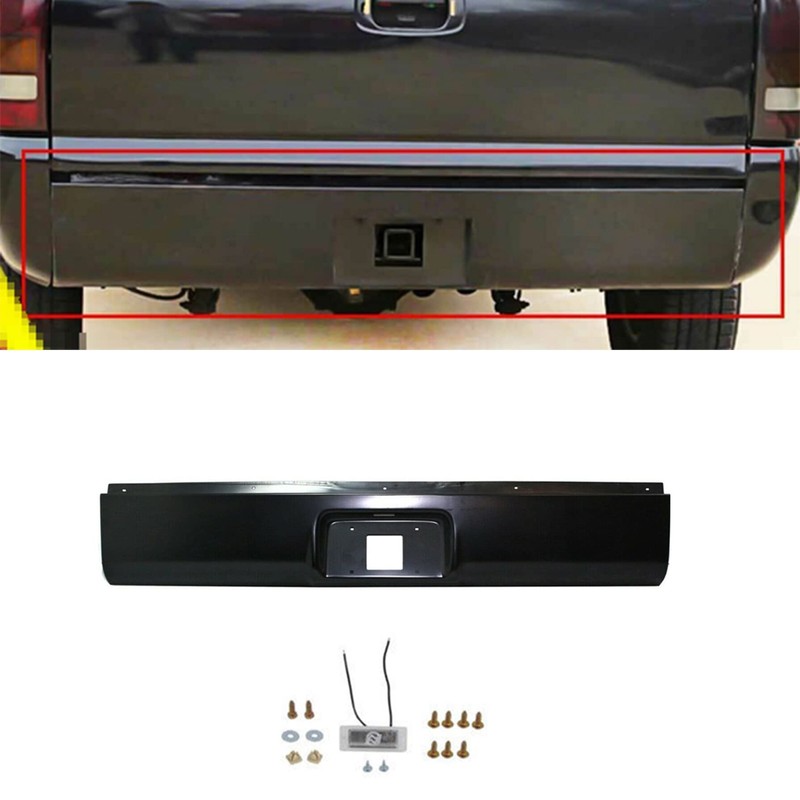 GXYWADY Rear Bumper Roll Pan Steel Fleetside Replacement for Silverado