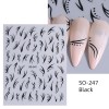 Unbranded 4Pcs Set Nail Stickers Abstract Line Self-Adhesive Slider Peel