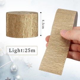 BORFUE 6pcs Christmas Crepe Paper Streamers Rainbow Party Streamers Green Red Gold Crepe Paper Roll Streamer for Festival Party Christmas Decor