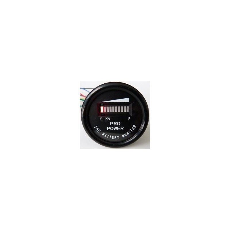PRO12-48M ProPower's 48 Volt Battery Indicator, Meter for Golf Cart