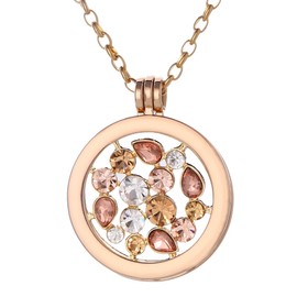 Morella Women’s Stainless Steel Gold Necklace (70 cm) with Pendant and Coin (33 mm) in Jewellery Bag, Stainless Steel