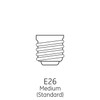 GE Dimmable LED Light Bulb, Frosted Decorative G25 Globe Light