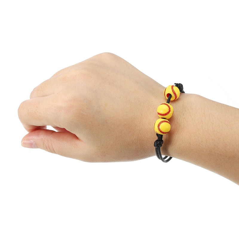 [PATIKIL] 20pcs Soccer Bracelet Soccer Gift Adjustable Wristband with Soccer