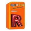 HAB & GUT -VM018- Magnetic Tin Letters R Vintage Neon