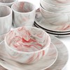 Elama Fine Marble 16 Piece Porcelain Dinnerware Set, Tableware Set,
