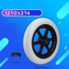 A pair of 12 inch wheels, solid PU wheels, wheelchair
