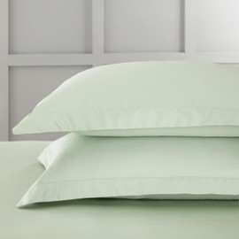 Bianca 400Tc Cotton Sateen Oxford Pillowcase Pair Green