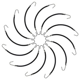 Fsfsdg 24 Pieces Black Ponytails Hooks Elastic Hair Ties Band Rubber Bands Holder Hair- Styling for Women Girls Suitable for Thick Thin Hair