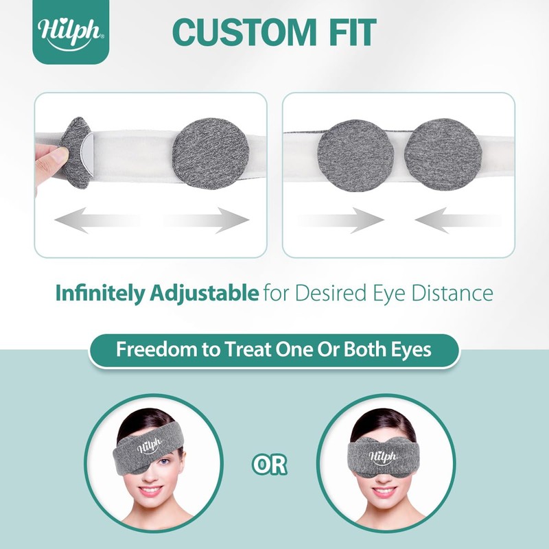 Hilph Microwavable Eye Mask for Dry Eyes & Stye, Adjustable
