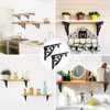 Shelf Brackets 8 Inch 4PCS Heavy Duty Matte Black Wall
