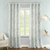 VOGOL Window Treatment Curtains, Country Rustic Style Leaves Pattern Printed