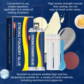 Strong Foundry Glue, Metal Repair Glue,High Temperature Resistant Casting Repair, Magic Welding Glues Premium Liquid Welding Filler for Metal Defects and Repairs(2Pcs-85ml)
