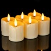 Homemory 2" x 2" Timer Flickering Flameless Candles, Realistic Battery