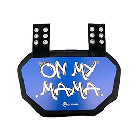 Precision Back Plate - Rear Protector Lower Back Pads for Football Players - On My Mama Series (Royal Blue / White)