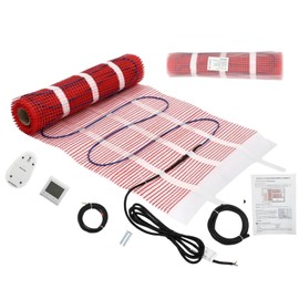 YIYIONCE 30 Sqft Floor Heating Mat Smart Heated Floor System 360W 120V Electric Heat Mat Kit Radiant Floor Heating System Set for Under Tile Stone Wooden Floors Heated Floor Mat for Home | US STOCK