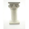 NST 7.25 inches Tall Poly Resin Pillar White Small Pedestal