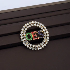 CENWA Orden de la Estrella del Este OES Joyería Joyería Joyería OES Circón Broche Pin OES Sorority Jewelry Regalos de Hermandad