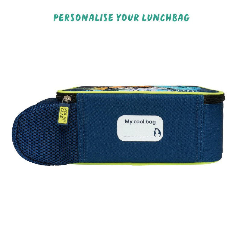 Polar Gear Football Lunch Bag Bottle Combo Insulated, Polyester, Blue