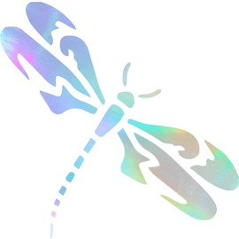 Transparent Decal Stickers of Dragon Fly (Hologram) Premium Waterproof Vinyl Decal Stickers for Laptop Phone Accessory Helmet Car Window Mug Tuber Cup Door Wall Decoration ANDauto022552HO