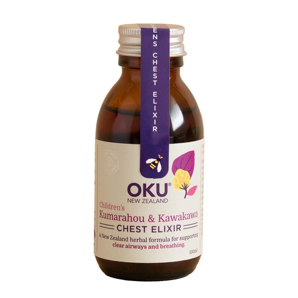 OKU NZ Children's Chest Elixir - Kumarahou & Kawakawa - 100ml