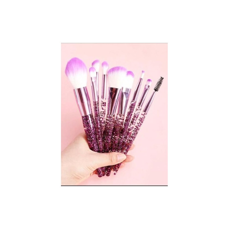 KPENTRA 10pcs Purple Glitter Makeup Brush Set – Where Sparkle