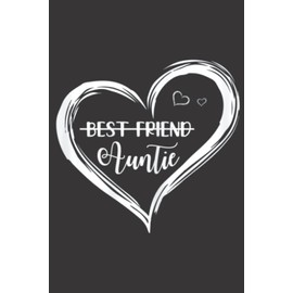 Womens n3r7 Best Friend to Auntie Pregnancy Announcement Quote: Daily Planner Notepad To Do Schedule, Medium 6x9 Inches, 100 Pages, Printed Cover