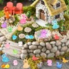 XIMISHOP 113PCS Mini Luminous Resin Animals，Coloful Cute Mini Resin Animals