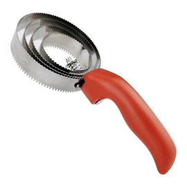 TOKIMMASH Reversible stainless steel curry comb. With Soft Touch Handle with Large Rubber Curry Comb, Multifunctional Stainless Steel Fine Tooth Comb, Pet Horse Grooming Comb for Dogs and Cats (Red)