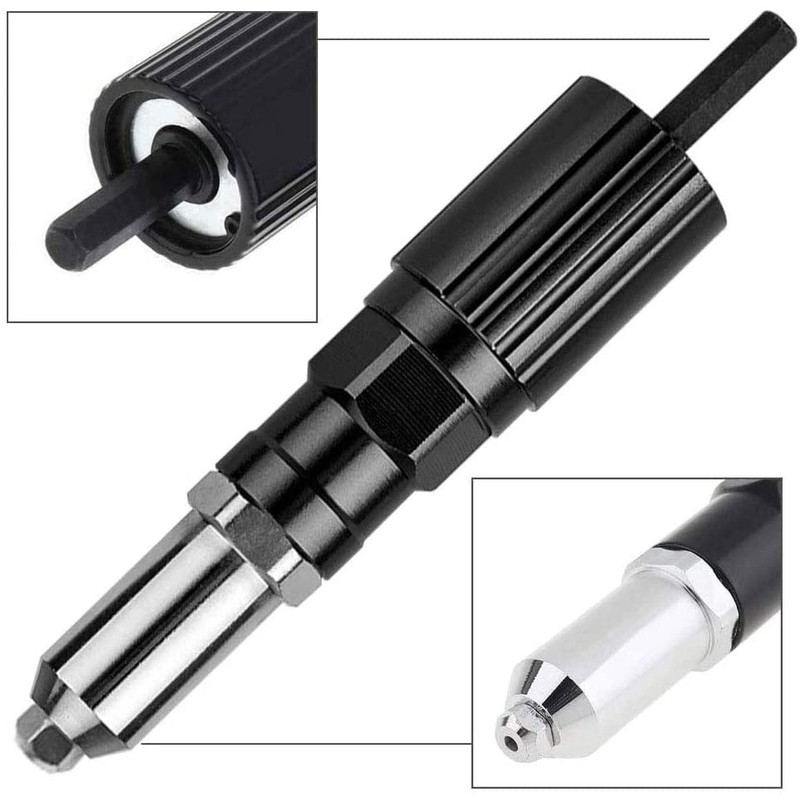 Yakamoz Rivet Gun Adatper Riveter Drill Converter Attachment Electric Power