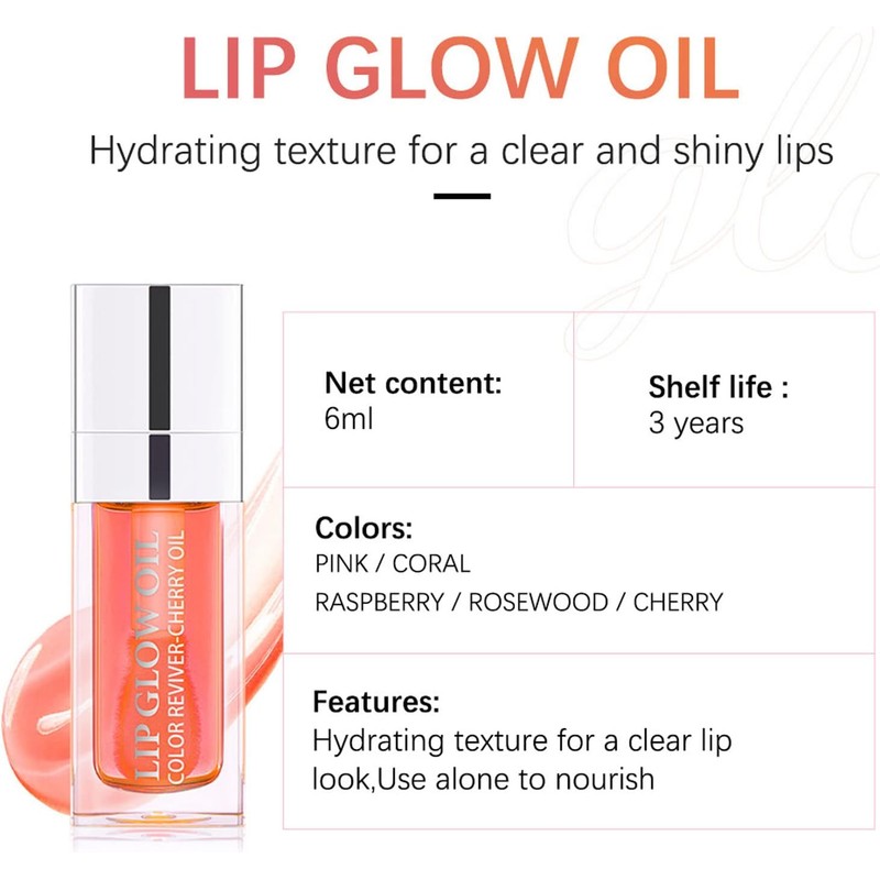 Labial Hidratante Brillo Labial de 6ml con Alto Brillo para